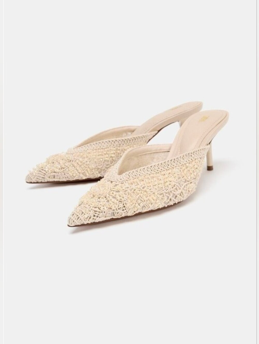 MULE HEEL SHOES WITH APPLIQUÉS